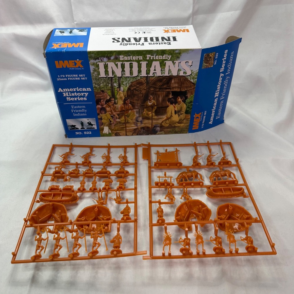 IMEX 522 Eastern Friendly Indians 1:72 Scale 25mm Figure Set American History - Picture 3 of 4
